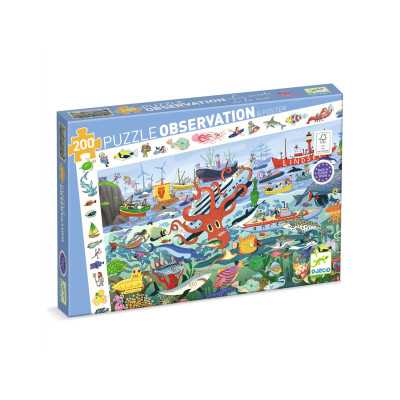 PUZZLE observation I SEGRETI DEL MARE ocean secrets 200 PEZZI djeco DJ07460 età 6+