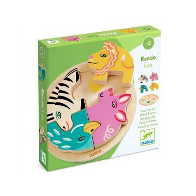 PUZZLE in legno RONDO incastri LEO djeco DJ01107 età 2+