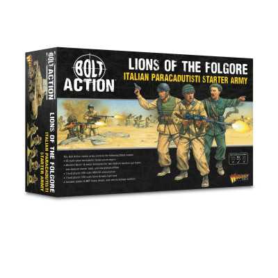 LIONS OF THE FOLGORE italian paracadutisti STARTER ARMY warlord games BOLT ACTION età 14+