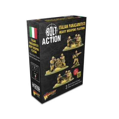 ITALIAN PARACADUTISTI heavy weapons PLATOON set di miniature per BOLT ACTION in resina e metallo WARLORD GAMES età 14+