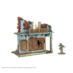 CITY IN RUINS scenario SINGLE STOREY FACADE 2 skytrex MDF miniature set EDIFICIO età 14+