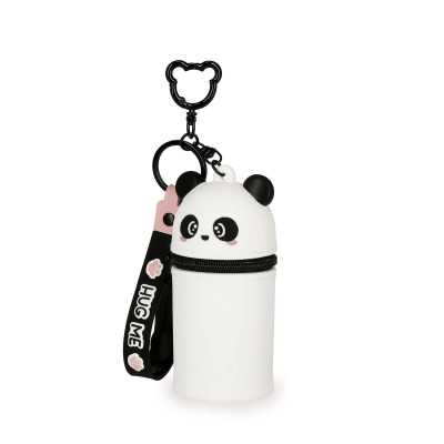 MINI KAWAII con zip ASTUCCIO in silicone PANDA legami PANDAS portapenne TOMBOLINO