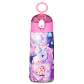 BORRACCIA TERMICA seven UNICORNO in acciaio inox CON CANNUCCIA tappo a pulsante SJ GANG fantasia GIRL 2026