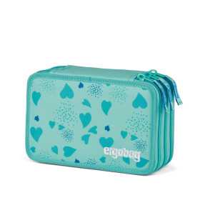 ASTUCCIO maxi 3 ZIP scuola ERGOBAG triplo scomparto HORSEDREAMBEAR in materiale riciclato AZZURRO