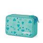 ASTUCCIO maxi 3 ZIP scuola ERGOBAG triplo scomparto HORSEDREAMBEAR in materiale riciclato AZZURRO