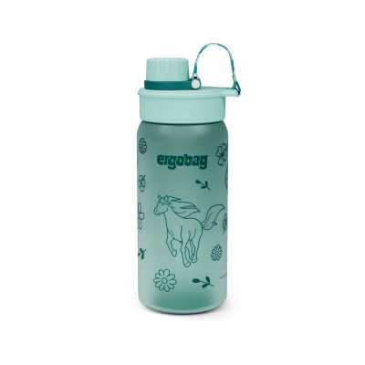 BORRACCIA in tritan ERGOBAG senza bpa HORSES bottle AZZURRO mezzo litro