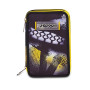 ASTUCCIO triplo scomparto GOLDEN PAINT BOY con 3 zip SEVEN completo di materiale SCUOLA