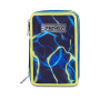 ASTUCCIO triplo scomparto ELECTRICVIBE BOY con 3 zip SEVEN completo di materiale SCUOLA