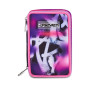 ASTUCCIO triplo scomparto BUZZY NOTE GIRL con 3 zip SEVEN completo di materiale SCUOLA