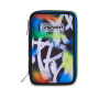 ASTUCCIO triplo scomparto BUZZY NOTE BOY con 3 zip SEVEN completo di materiale SCUOLA