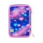 ASTUCCIO triplo scomparto PIXIE UNICORN GIRL con 3 zip SJ GANG seven COMPLETO di materiale SCUOLA