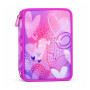 ASTUCCIO triplo scomparto COLOUR CODE animal ROSA con 3 zip GATTO completo di materiale SEVEN