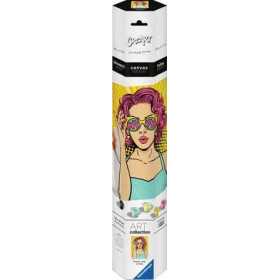 DONNA WOW POP ART canvas CREART kit artistico CON COLORI dipingere con i colori RAVENSBURGER età 14+