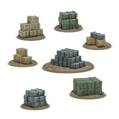 CRATES OBJECTIVE MARKER SET set di miniature IN RESINA warlord games BOLT ACTION età 14+