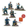 SOVIET NAVAL BRIGADE WEAPON TEAMS set di miniature IN RESINA warlord games BOLT ACTION età 14+