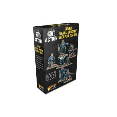 SOVIET NAVAL BRIGADE WEAPON TEAMS set di miniature IN RESINA warlord games BOLT ACTION età 14+