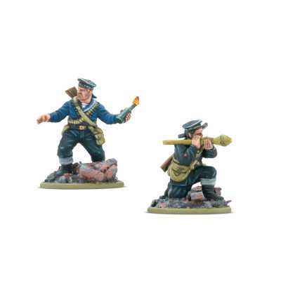 SOVIET NAVAL BRIGADE TANK HUNTERS ANTI-TANK TEAM set di miniature IN RESINA warlord games BOLT ACTION età 14+