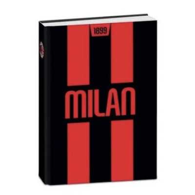 DIARIO non datato MILAN da 12 mesi SCUOLA giornaliero 2026 2027 seven STRISCE calcio STANDARD