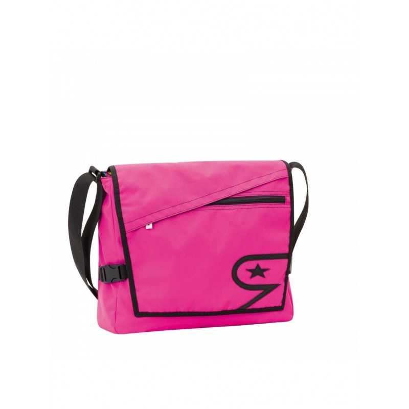MBVBN Zaino Tracolla Scacchiera Rosa: In Nylon Leggero, 23,8x10,7x4,7 Cm. Con Tasche Laterali, Spallacci Ergonomici. Per Scuola, Viaggi E Tempo Libero. - 6