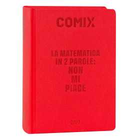 DIARIO datato RED da 16 mesi STANDARD std COMIX agenda 2026 2027 scuola LA MATEMATICA