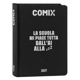DIARIO datato BLACK AND SILVER da 16 mesi STANDARD std COMIX agenda 2026 2027 scuola LA SCUOLA