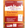 CALENDARIO 2027 TIN BOTA in dialetto reggiano con supporto in legno