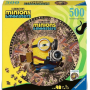 PUZZLE ROUND ravensburger 500 PEZZI rotondo MINIONS & MONSTERS circolare