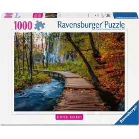 PUZZLE 1000 PEZZI ravensburger SENTIERO NEL BOSCO AUTUNNALE IN CROAZIA beautiful walkways 70 X 50 CM