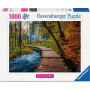 PUZZLE 1000 PEZZI ravensburger SENTIERO NEL BOSCO AUTUNNALE IN CROAZIA beautiful walkways 70 X 50 CM