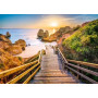 PUZZLE 1000 PEZZI ravensburger STAIRWAY TO CAMILO BEACH ALGARVE beautiful walkways 70 X 50 CM