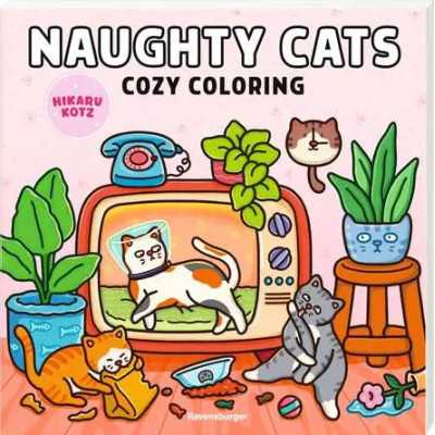 COZY COLORING kit artistico NAUGHTY CATS ravensburger HIKARU KOTZ da colorare