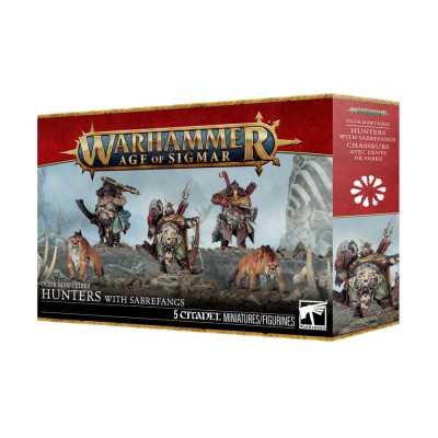 CACCIATORI CON DENTI A SCIABOLA hunters with sabrefangs OGOR MAWTRIBES warhammer AGE OF SIGMAR età 12+