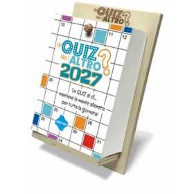 CALENDARIO 2027 biembi UN QUIZ TIRA L'ALTRO con supporto IN LEGNO per allenare la mente