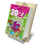 CALENDARIO 2027 biembi LUPO ALBERTO con supporto IN LEGNO silver