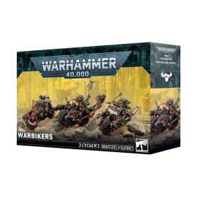 MOTOCIKLIZTI orchi WARBIKERS set di miniature ORKS games workshop WARHAMMER 40K età 12+