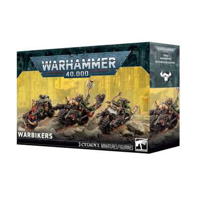 MOTOCIKLIZTI orchi WARBIKERS set di miniature ORKS games workshop WARHAMMER 40K età 12+