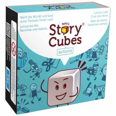 RORY'S STORY CUBES azzurro ACTIONS gioco da tavolo CON I DADI asmodee IN ITALIANO età 6+