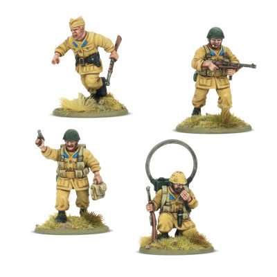 ITALIAN PARACADUTISTI HQ set di miniature BOLT ACTION warlord games IN RESINA età 14+