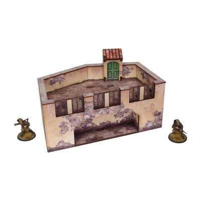 ITALY TERRACE elemento scenico WW2 micro art studio DIPINTO prepainted