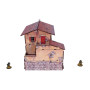 ITALY LARGE HOUSE elemento scenico WW2 micro art studio DIPINTO prepainted