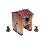 ITALY GATE HOUSE elemento scenico WW2 micro art studio DIPINTO prepainted