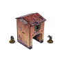 ITALY GATE HOUSE elemento scenico WW2 micro art studio DIPINTO prepainted