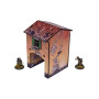 ITALY GATE HOUSE elemento scenico WW2 micro art studio DIPINTO prepainted