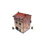 ITALY BALCONY HOUSE elemento scenico WW2 micro art studio DIPINTO prepainted