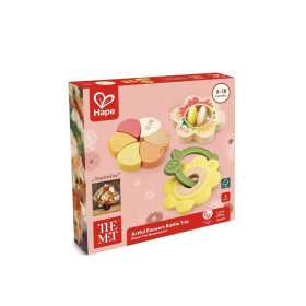 ARTFUL FLOWERS RATTLE TRIO sonagli FIORI in legno E0144 gioco HAPE età 6 mesi +