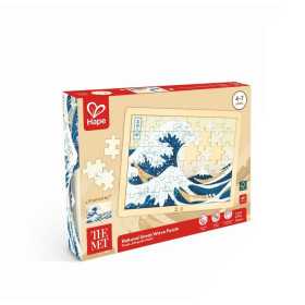 HOKUSAI GREAT WAVE PUZZLE incastri IN LEGNO the met HAPE gioco E1471 età 4+