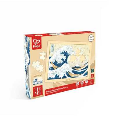 HOKUSAI GREAT WAVE PUZZLE incastri IN LEGNO the met HAPE gioco E1471 età 4+