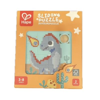 PUZZLE SCORREVOLE sliding DINOSAURO rompicapo HAPE età 3+