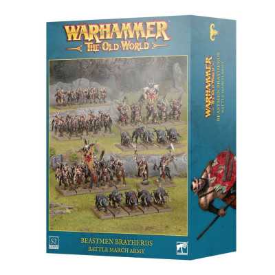 BEASTMEN BAYHERDS set di miniature BATTLE MARCH ARMY warhammer THE OLD WORLD età 12+