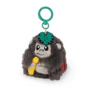 PORTACHIAVI keyring PELUCHE tiny super soft GORILLA pupazzo LEGAMI